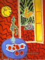 Rotes Inneres Stillleben auf einem blauen Tisch abstrakte fauvism Henri Matisse